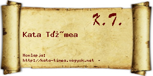 Kata Tímea névjegykártya